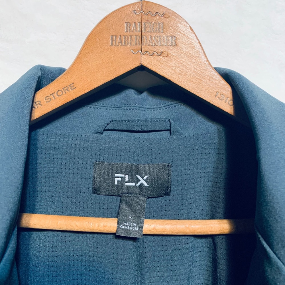FLX‎ Performance Blazer Mens L Silent Navy Urban Commuter Travel MX21V068RS1 New - Picture 3 of 7